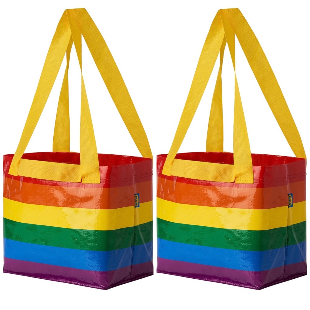 (2) Ikea Rainbow🌈 Pride Storstomma Tote Bag Small